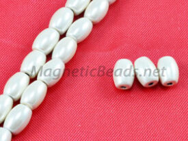 Magnetic Pearl Beads 4x6mm Creamy White Rice (MPR-500-C)