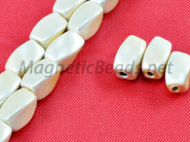 Magnetic Pearl Beads 4x7mm Creamy White Twist (MPW-509-C)