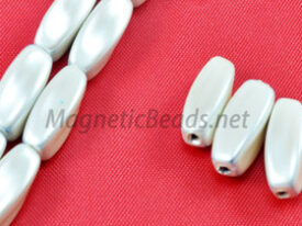 Magnetic Pearl Beads 5x12mm Creamy White Twist (MPW-601-C)