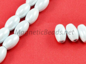 Magnetic Pearl Beads  5x8mm White Rice (MPR-502)