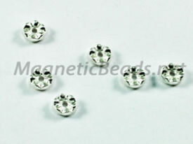 Metal Finding/Spacer  2x4mm Bright Silver Rondell (F-171)