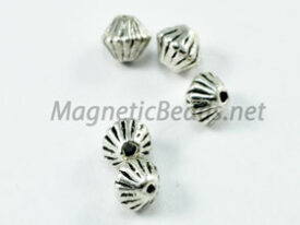 Metal Findings/Spacers 4mm Silver Metal Double Cone (F-35)
