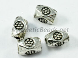 Metal Findings/Space 7x4m Rectangular Silver Metal Spacer (F-53)
