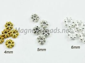 Metal Finding/Spacer 4,5,6mm Daisy Wheel Spacers (F-105)