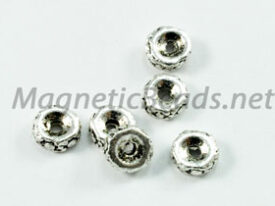 Metal Findings/Spacer 5x2mm Silver Roundel  (F-77)