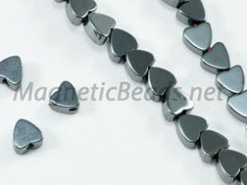 Non Magnetic Hematite 4 mm Flat Heart (H-04)