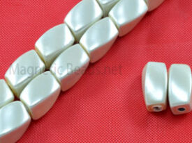 Triple Power Magnetic Bead 5×8 Twist Pearl Creamy Wh (PMPW-600C)