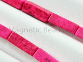 Semi-Precious Bead Rectangle 4x13m Pink Turquoise (RCT-PI)
