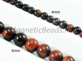 Semi-Precious Beads Red Tiger Eye Round  4mm or 6mm (RTE)