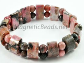 Semi-Precious Beads Rhondonite Stretch Bracelet (HC-RHO)