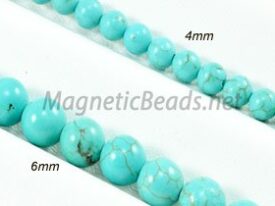 Semi-Precious Beads African Green 4m & 6m Round Turquoise (AT)