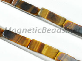 Semi-Precious Rectangle Beads 4x13mm Brown Tiger Eye  (RCT-BTE)