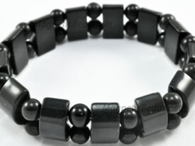 Semi-Precious Beads Black Onyx Stretch Bracelet (HC-BO)