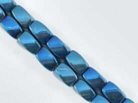 Triple Power Magnetic Bead 5x8mm Twist Iridescent Blue(PM-600-B)