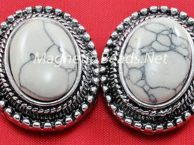 Magnetic Pendant/Bracelet White Howlite (Mag/Pend-W How)