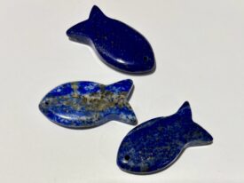 Pendant Blue Lapis 40×20 Fish